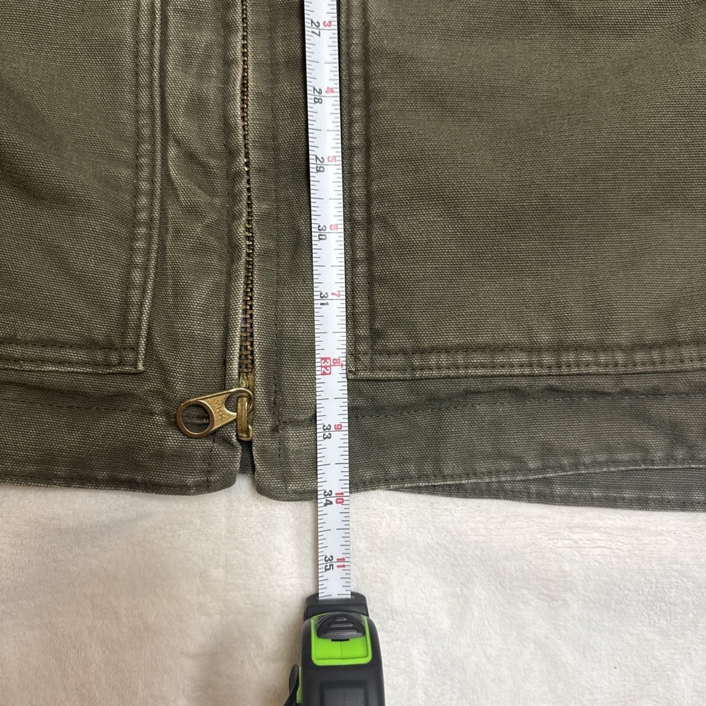 Vintage Carhartt Sherpa Jacket‎ C61 ARG Size 2XL Army Green - Picture 8 of 16